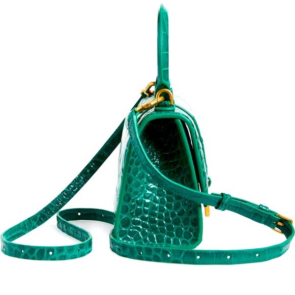 NEW🔥BALENCIAGA💥RARE💥XS Hourglass Leather Top Handle Bag🔥 - Picture 6 of 15